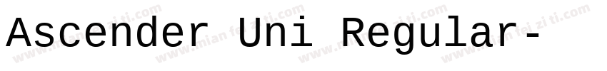 Ascender Uni Regular字体转换